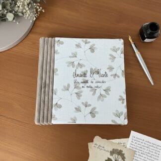 Libro de firmas marrón